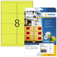 HERMA Neonetiketten 5144 neongelb 99,1 x 67,7 mm 160 Etiketten für Laserdrucker