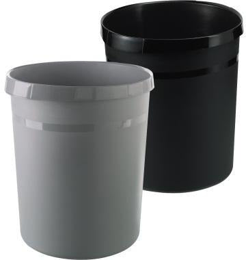 HAN Papierkorb GRIP KARMA 18 Liter Kunststoff öko-schwarz, Recycling, Blauer Engel