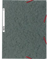 Exacompta Eckspanner Nature Future 55511E DIN A4 400g Karton grau mit Gummizugverschluss