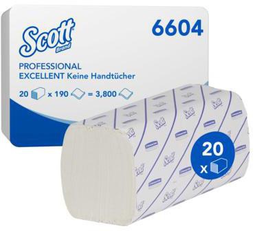 SCOTT Papierhandtuch EXCELLENT 6604 Interfold-Falz 2-lagig weiß 20x190 Blatt