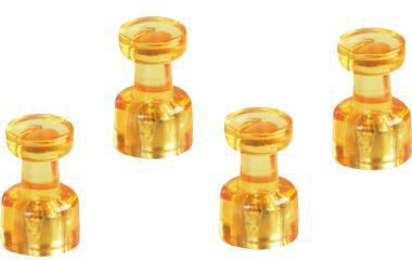 magnetoplan Magnet Memohalter 1666114 dunkelblau 4 St./Pack. – Hält bis zu 9 Blatt DIN A4