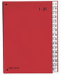 PAGNA Pultordner 24329-01 DIN A4 1-31, 32 Fächer, Polypropylen, rot