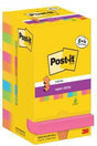 Post-it Super Sticky Z-Notes Carnival Collection 76x76 mm, 12 Blöcke à 90 Blatt, farbig sortiert