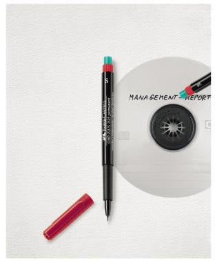Faber-Castell MULTIMARK 1523 CD/DVD-Marker 0,4 mm schwarz – Folienstift mit Spezialradierer