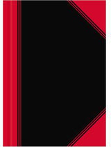 BANTEX Kladde China DIN A4 kariert 96 Blatt – schwarz/rot, Fadenbindung