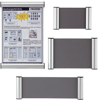 FRANKEN Türschild Clip BS0602 180x115mm – Auswechselbares Türschild in Silber