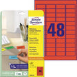 Avery Zweckform Universaletiketten L6038-20, 45,7 x 21,2 mm, rot, 960 Etiketten, wieder ablösbar