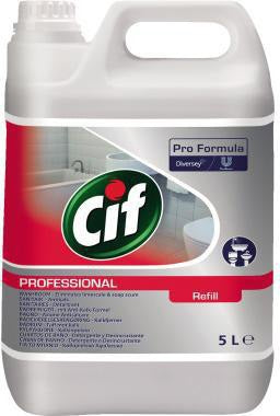CIF Badreiniger Professional 2in1 5l – Entfernt Kalk, Wasserflecken & Seifenreste