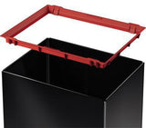 Hailo Abfalleimer Big-Box Swing L 35l Stahlblech silber – Großraum-Müllbox mit Schwingdeckel