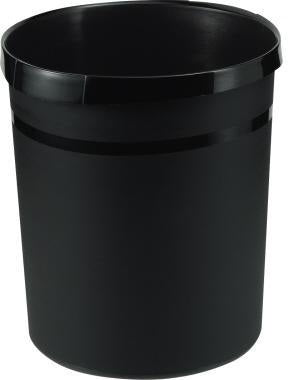HAN Papierkorb GRIP KARMA 18 Liter Kunststoff öko-schwarz, Recycling, Blauer Engel