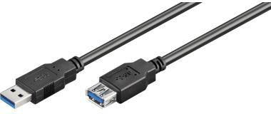 Goobay USB 3.0 Verlängerungskabel 1,8 m – A-Stecker/A-Buchse, SuperSpeed 5 Gbit/s, schwarz