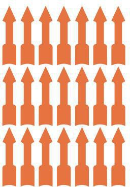 Avery Zweckform Hinweisetikett Pfeil 3008 leuchtorange 63 St./Pack.