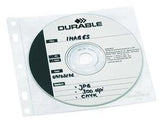 DURABLE CD/DVD Hülle COVER FILE 523919 – Transparente Schutzhülle mit Universallochung