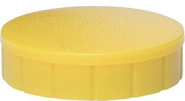 MAUL Magnet MAULsolid 6162413, 24 mm, gelb, 10 Stück pro Packung, Tragfähigkeit 0,6 kg
