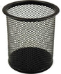 helit Stifteköcher Mesh H2518195 – Runder Metall Stiftehalter 9 x 10 cm, 1 Fach, Schwarz