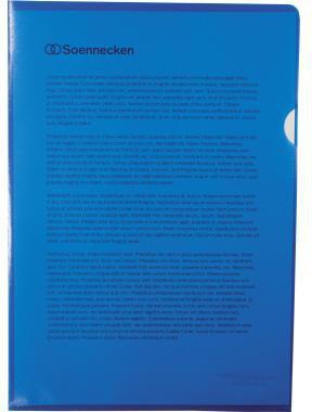 Soennecken Sichthülle 1514 DIN A4 PP blau 100 St./Pack. – Dokumentenschutz ohne Lochung