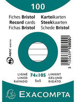 Exacompta Karteikarte DIN A7 liniert weiß 205 g/m² 100 Stück PEFC