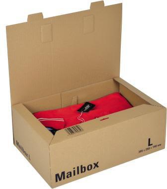 ColomPac Versandkarton Mailbox CP 098.04 L braun – 1-wellig, Steckverschluss, FSC, wiederverschließbar