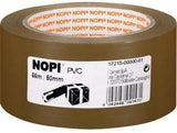 NOPI Packband 57214-00000 50mm x 66m PVC transparent – Reißfestes Verpackungsklebeband