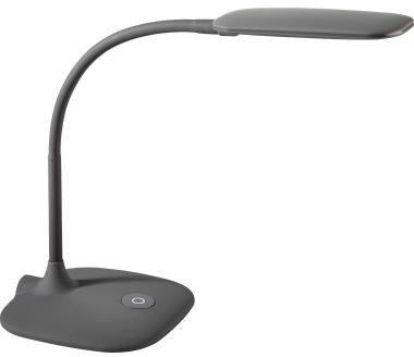 ALCO LED-Schreibtischleuchte 9082-29 grau – Flexibler Leuchtenarm, 3-fach-Dimmer, 4000K