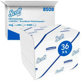 Scott Toilettenpapier 8508 2-lagig 18,6x11,7cm weiß 36 Rollen à 220 Blatt