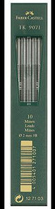 Faber-Castell Fallmine TK 9071 2 mm 2H – 10 Stück, Made in Germany, lichtpausfähig