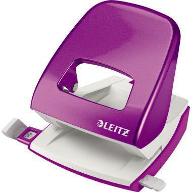 LEITZ Locher NeXXt WOW 5008 eisblau – 30 Blatt, Metall, 8 cm Lochung