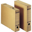 LEITZ Archivbox Premium DIN A4 mit Verschlussklappe, 63 mm Füllhöhe, naturbraun