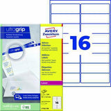 Avery Zweckform Adressetiketten L7162-100 ultragrip 99,1 x 33,9 mm, 1.600 Etiketten, für Laserdrucker
