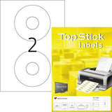 HERMA CD/DVD Etiketten 117 mm weiß, 200 Etiketten, A4-Blatt, für Laser- & Inkjetdrucker