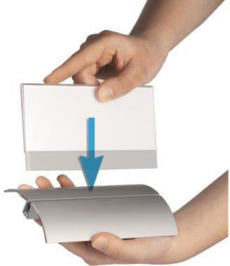 DURABLE Tischnamensschild Desk Presenter De Luxe 61x210 mm, 2 Stück, T-Form, transparent
