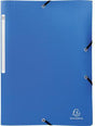 Exacompta Sammelmappe Opak A4 PP blau mit Gummizug und 3 Jurisklappen