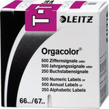 Leitz Buchstabensignal Orgacolor G violett 250 Stück – Selbstklebende Registratur-Etiketten