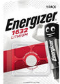 Energizer Knopfzelle CR1632 3V 130 mAh Lithium – Spezialbatterie für Taschenrechner, Fernbedienungen & medizinische Geräte