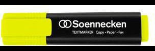Soennecken Textmarker 3393 mit 2-5 mm Keilspitze in Gelb – bis zu 24 h offen liegen