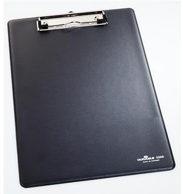 DURABLE Klemmbrett DIN A4 mit Federklemme, dunkelblau, 22 x 32 cm, rutschhemmende Elastikecken
