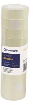 Soennecken Klebefilm 5843 15mm x 10m transparent 10 St./Pack. – Reißfest & Lösungsmittelfrei