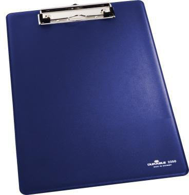 DURABLE Klemmbrett DIN A4 mit Federklemme, dunkelblau, 22 x 32 cm, rutschhemmende Elastikecken