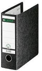 LEITZ Ordner 10750000 DIN A5 80 mm Hartpappe schwarz mit 180° Präzisionshebelmechanik