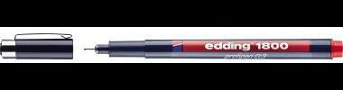 edding Feinschreiber 1800 profipen – 0,35 mm schwarz, metallgefasste Spitze für präzise Skizzen und Schablonen