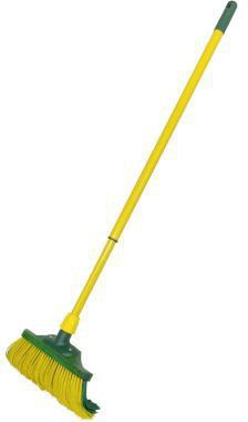 BÜMAG Krallenbesen 5042 30 cm mit Teleskopstiel – Kunststoff, gelb/grün