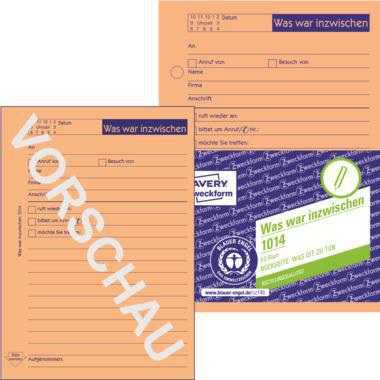Avery Zweckform Notizblock 1014 DIN A6, 50 Blatt, orange, mit Abheftlochung
