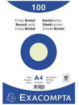 Exacompta Karteikarten DIN A4 blanko gelb 205 g/m² 100 Stück PEFC