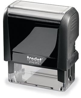 Trodat Textstempel PRINTY 4.0 44086 – 6-zeilig, 58x22mm, schwarzes Kissen, individuelle Textplatte
