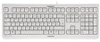 CHERRY Tastatur KC 1000 – Flüsteranschlag, USB, weiß/grau, QWERTZ, 105 Tasten