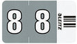 LEITZ Ziffernsignal Orgacolor 66081000 grau 500 St./Pack. – Selbstklebende Etiketten für Registratursysteme