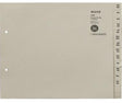LEITZ A-Z Register 13360085 DIN A4 Überbreite, Tauenpapier recycelt grau, 540 Registerblätter für 36 Ordner