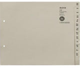 LEITZ A-Z Register 13360085 DIN A4 Überbreite, Tauenpapier recycelt grau, 540 Registerblätter für 36 Ordner