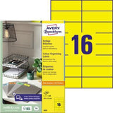 Avery Zweckform Universaletikett 3452, 105 x 37 mm, rot, 1600 Etiketten, für Laser- und Inkjetdrucker