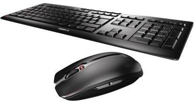 CHERRY STREAM DESKTOP Tastatur-Maus-Set – Kabellos, leise SX-Scherentechnologie, QWERTZ, Blauer Engel